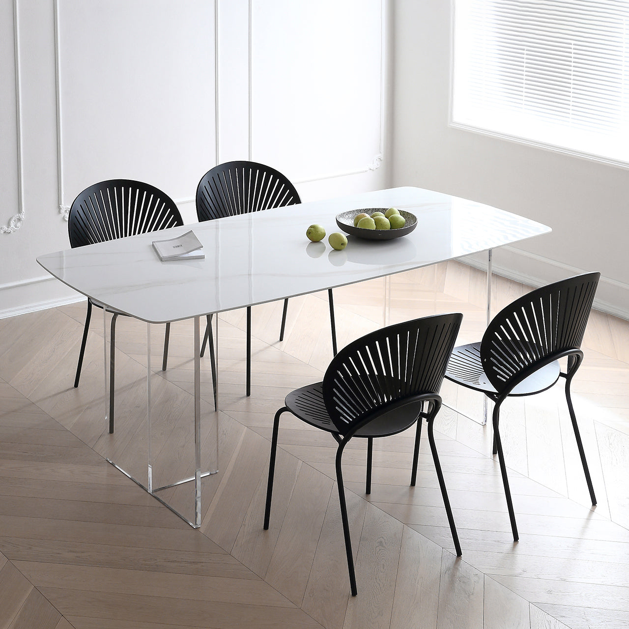 Modern Kitchen Stone Furniture Set 1/4/5 Pcs Dining Table Set with 4 Chairs