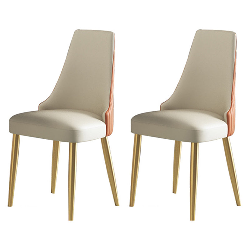 Glam Dining Table Set 1/2/3/5/7 Pcs Round White Dining Table with Side Chairs