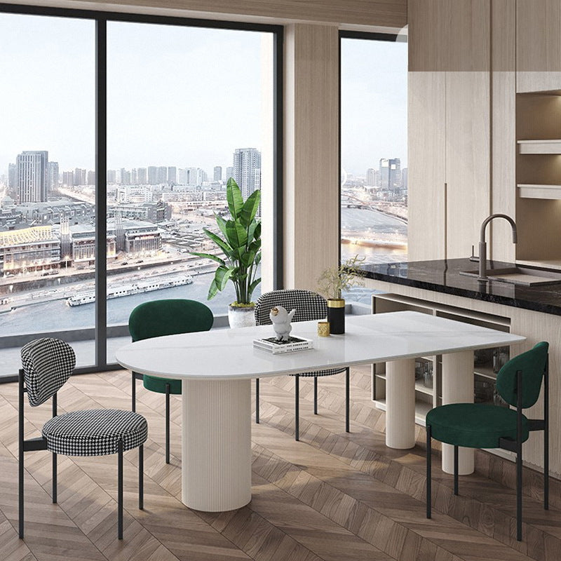 Contemporary Style Dining Table Stone 3-foot Dining Site Table for Home