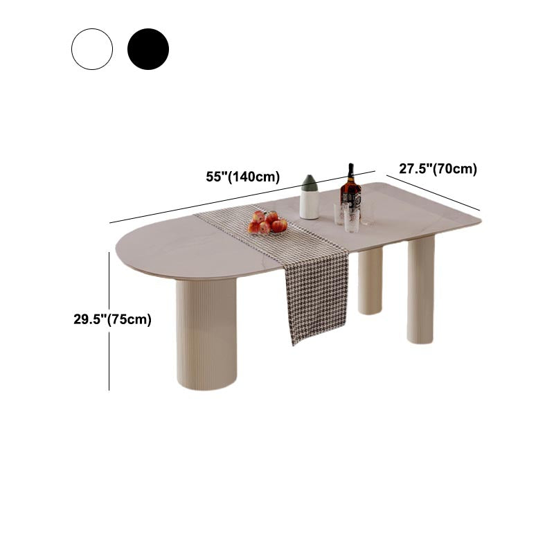 Contemporary Style Dining Table Stone 3-foot Dining Site Table for Home