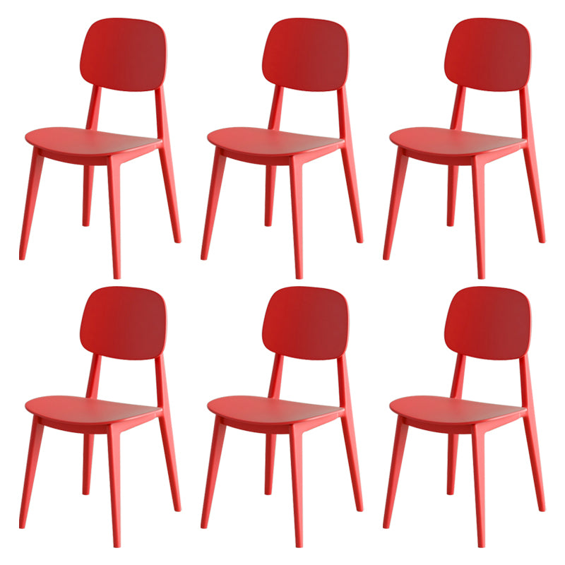 Modern Plastic Chair Open Back Dining Side Furniture in Matte Finish for Kitchen