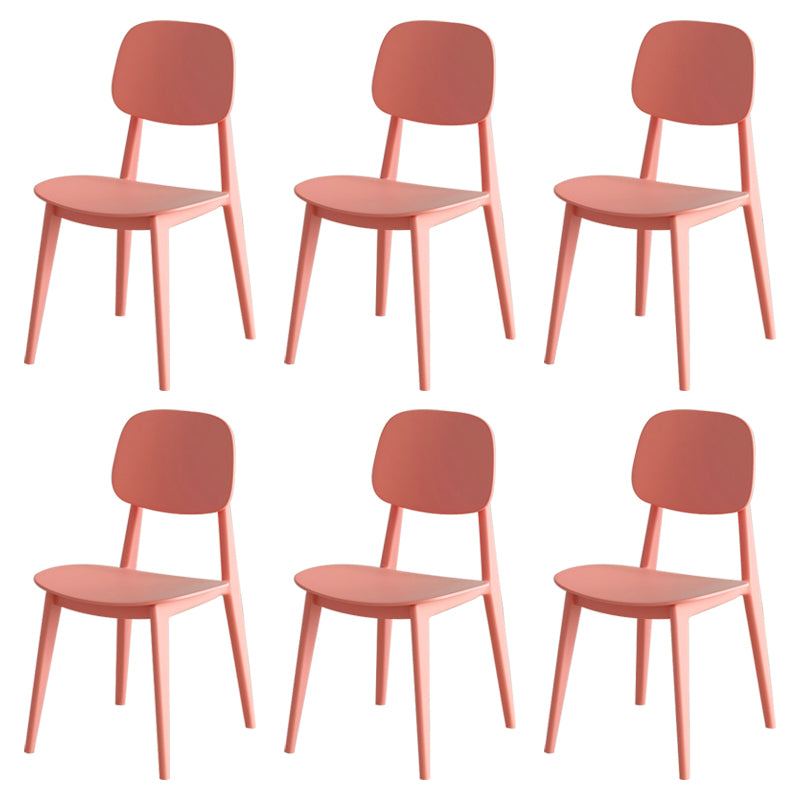 Modern Plastic Chair Open Back Dining Side Furniture in Matte Finish for Kitchen