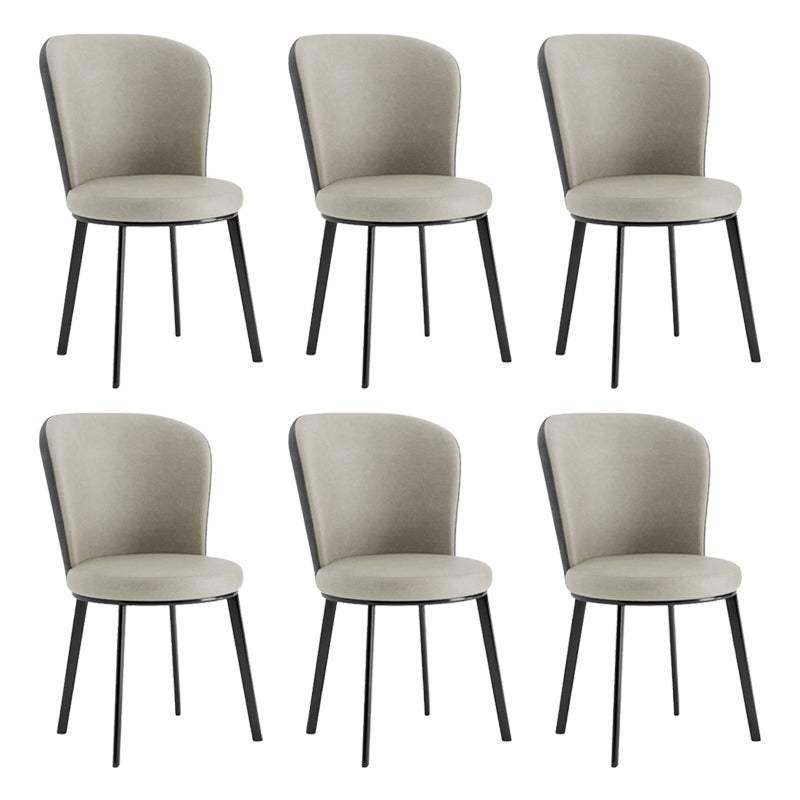 Contemporary Faux Leather Dining Chair Parsons Chair in Matte Finish for Brasserie