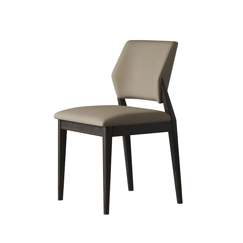 Contemporary Faux Leather Open Back Dining Side Furniture in Matte Finish for Indoor