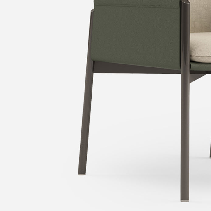Modern Style Linen Dining Room Chair Arm Metal Side Chair for Home Use