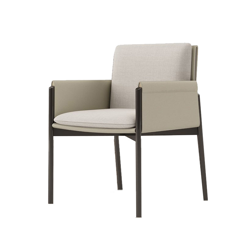 Modern Style Linen Dining Room Chair Arm Metal Side Chair for Home Use