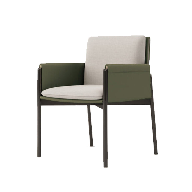 Modern Style Linen Dining Room Chair Arm Metal Side Chair for Home Use