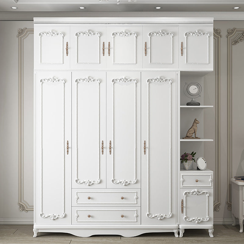 Bedroom Hinged Door Storage Cabinet Manufactured Wood French Country Cabinet with Drawers