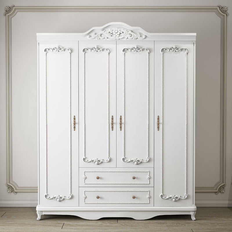 Bedroom Hinged Door Storage Cabinet Manufactured Wood French Country Cabinet with Drawers