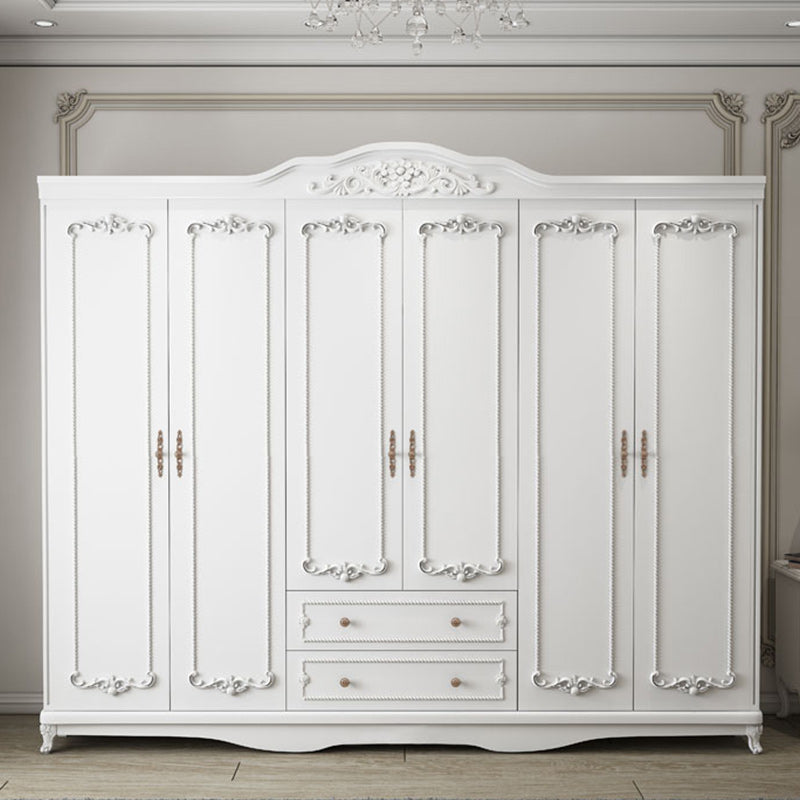 Bedroom Hinged Door Storage Cabinet Manufactured Wood French Country Cabinet with Drawers