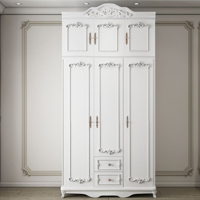 Bedroom Hinged Door Storage Cabinet Manufactured Wood French Country Cabinet with Drawers