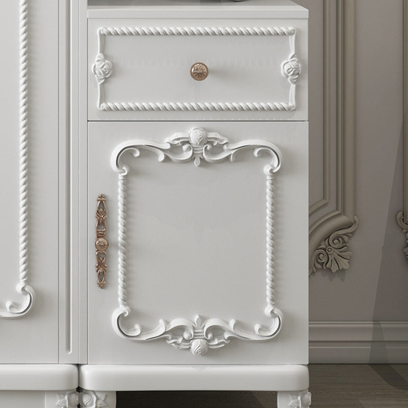 Bedroom Hinged Door Storage Cabinet Manufactured Wood French Country Cabinet with Drawers