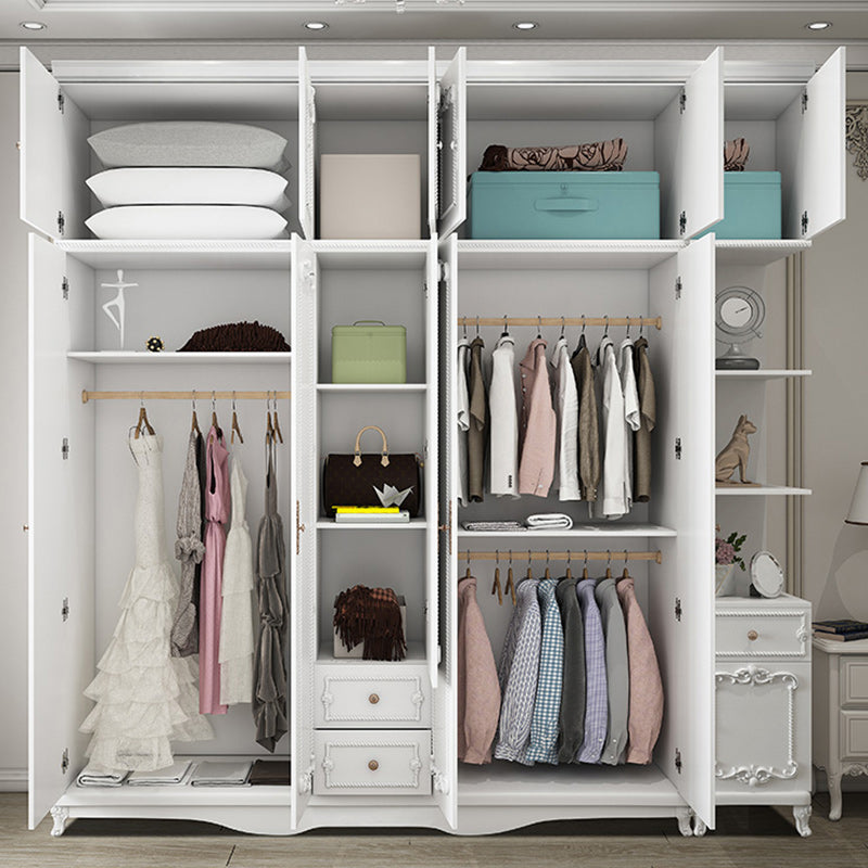 Bedroom Hinged Door Storage Cabinet Manufactured Wood French Country Cabinet with Drawers