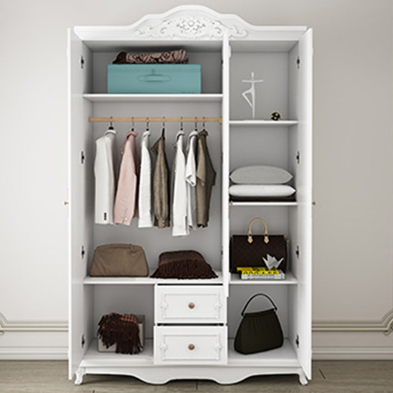 Bedroom Hinged Door Storage Cabinet Manufactured Wood French Country Cabinet with Drawers