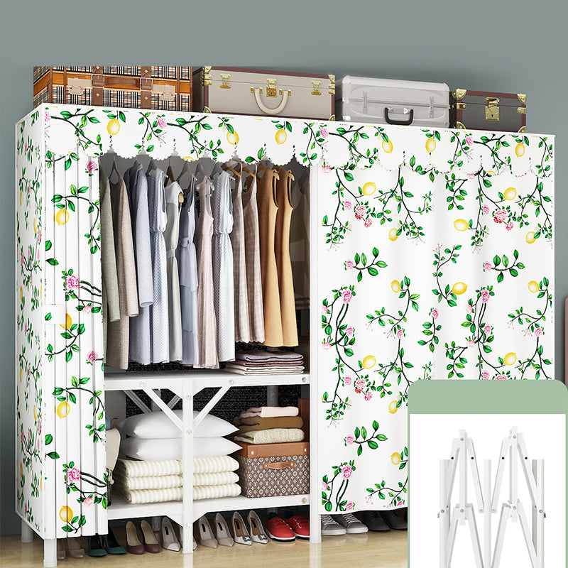 Steel Frame Folding Wardrobe Armoire Modern Style Wardrobe Cabinet for Home