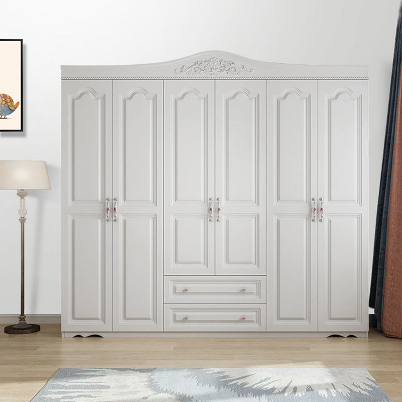 White French Country Wardrobe Armoire Engineered Wood Wardrobe