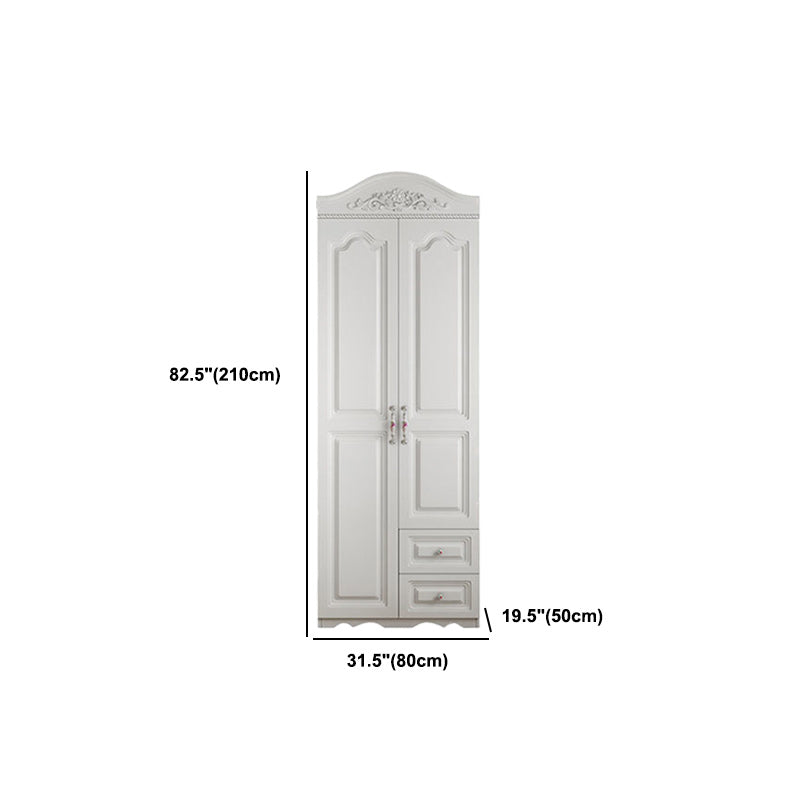 White French Country Wardrobe Armoire Engineered Wood Wardrobe