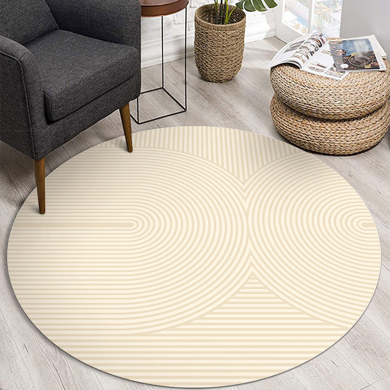 Green Contrast Color Rug Polyester Simple Area Rug Washable Rug for Home Decor