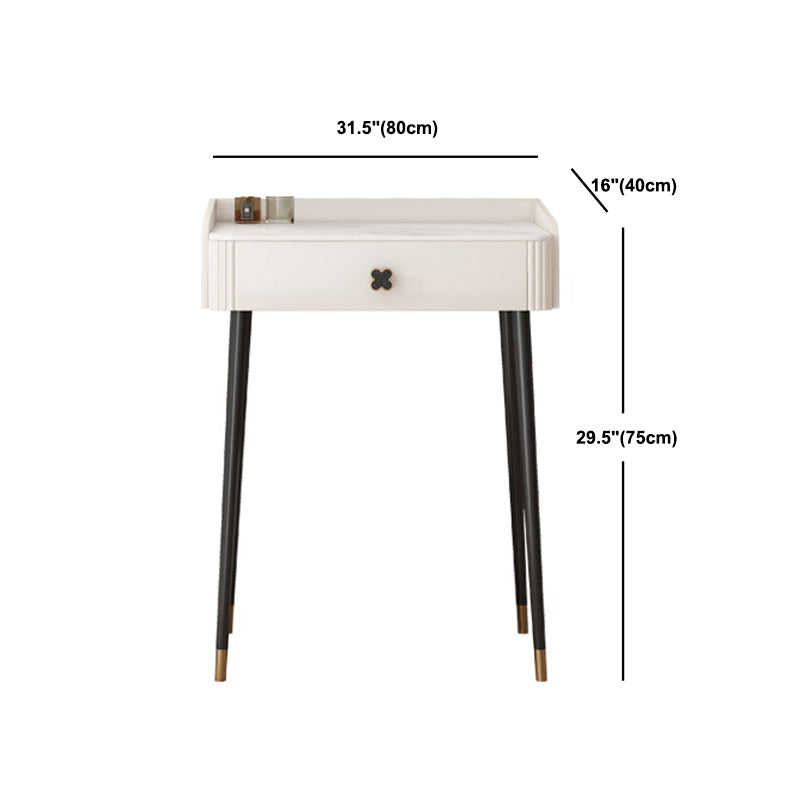 Contemporary Vanity Dressing Table Slate Top Make-up Vanity with Drawer
