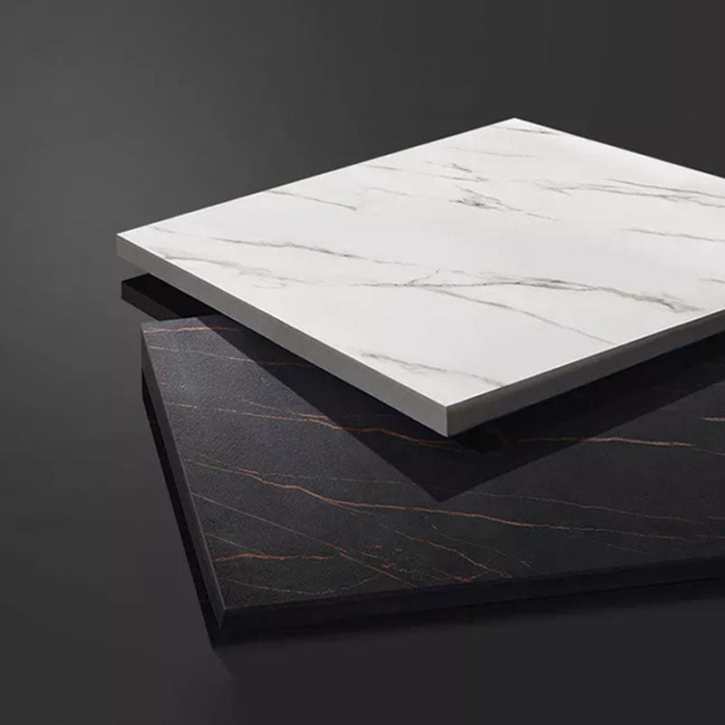 Industrial Style Dining Table Sintered Stone Rectangle Table for Dining Room