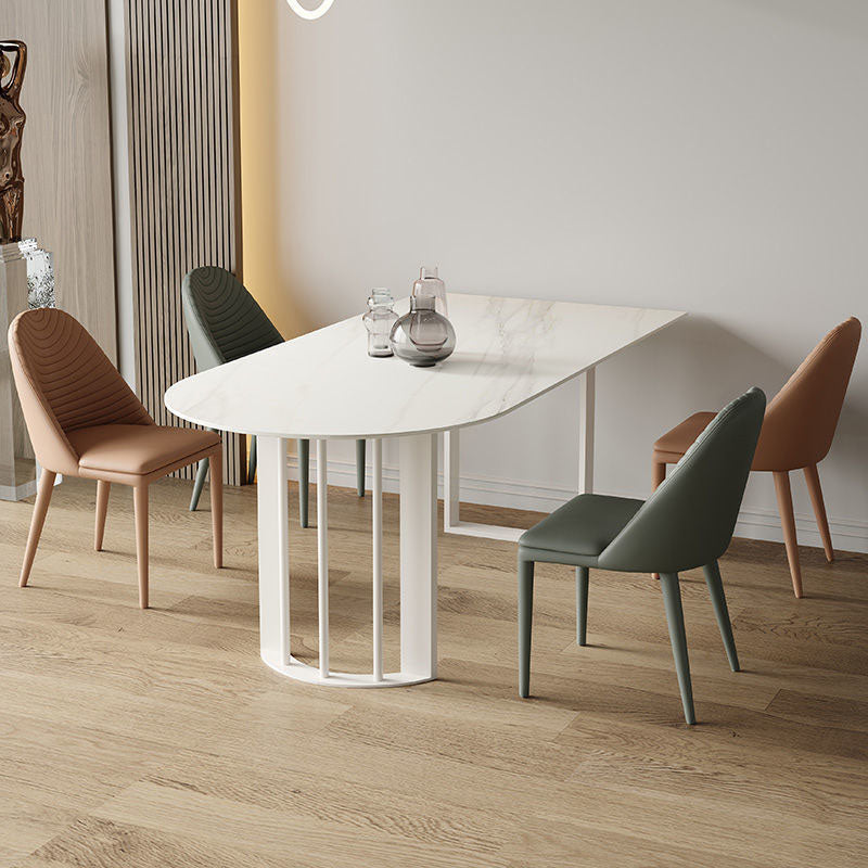 Stone Dining Room Collection Contemporary Double Pedestal Dining Table for Home