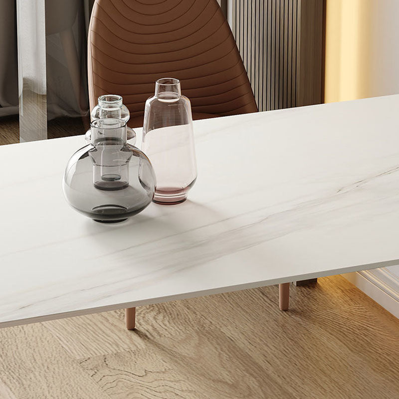 Stone Dining Room Collection Contemporary Double Pedestal Dining Table for Home