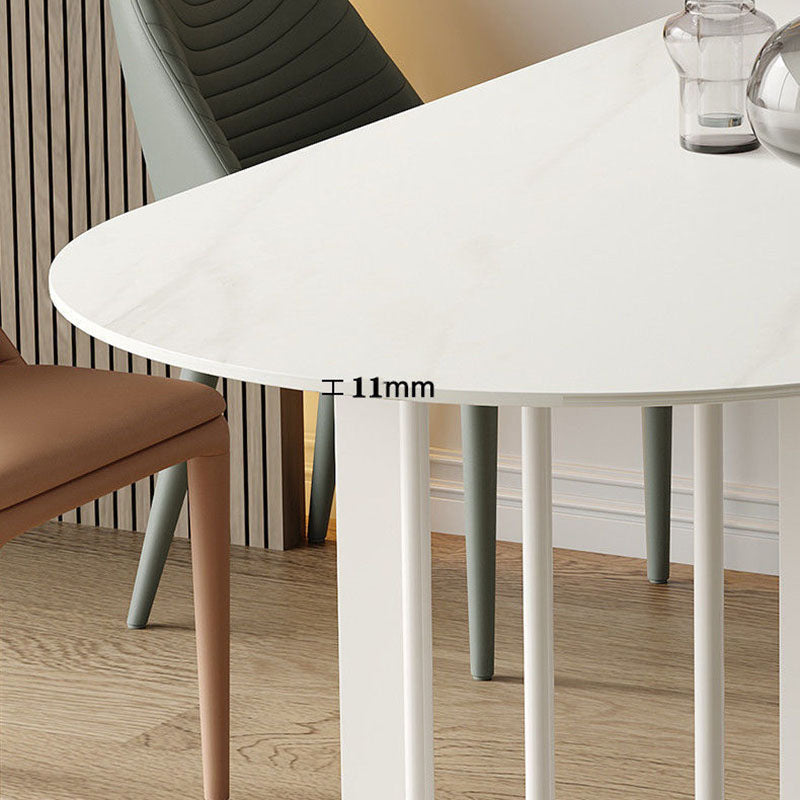 Stone Dining Room Collection Contemporary Double Pedestal Dining Table for Home