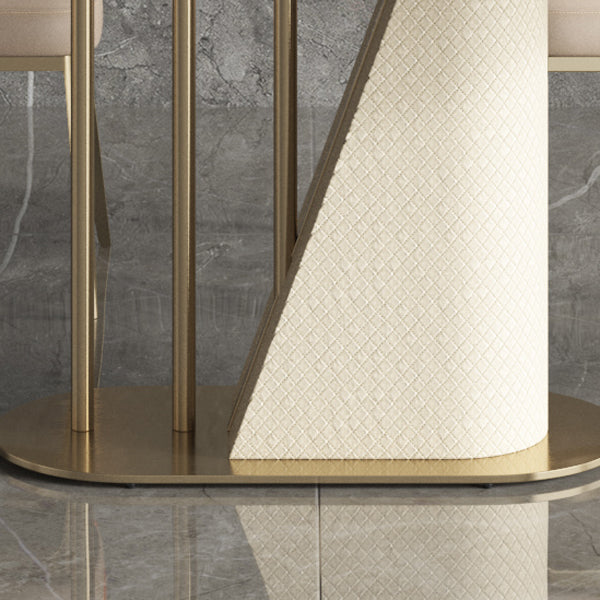 Gold Pedestal Casual Dining Table Traditional Luxury Rectangle Dining Table