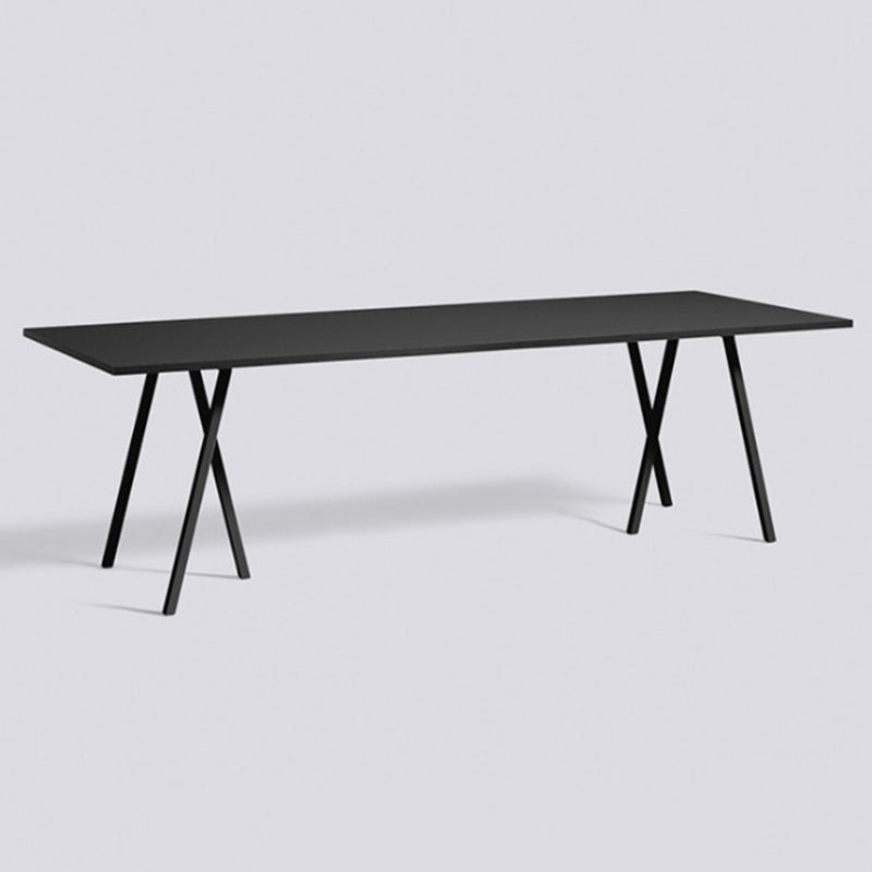 Industrial Dinning Table with Black Pine Rectangle Dining Table for Kitchen