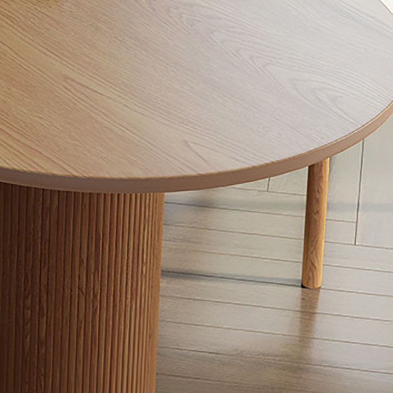 Solid Wood Top Dining Table Modern Dining Table with 4 Pine Wood Legs