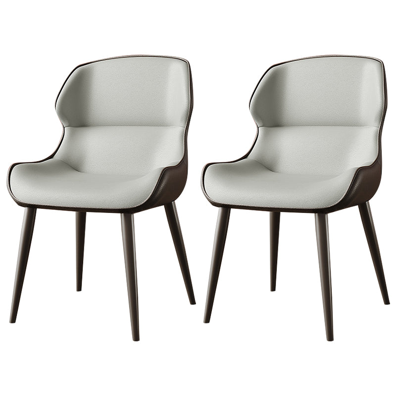 Brasserie Contemporary Faux Leather Dining Chair Parsons Chair in Matte Finish