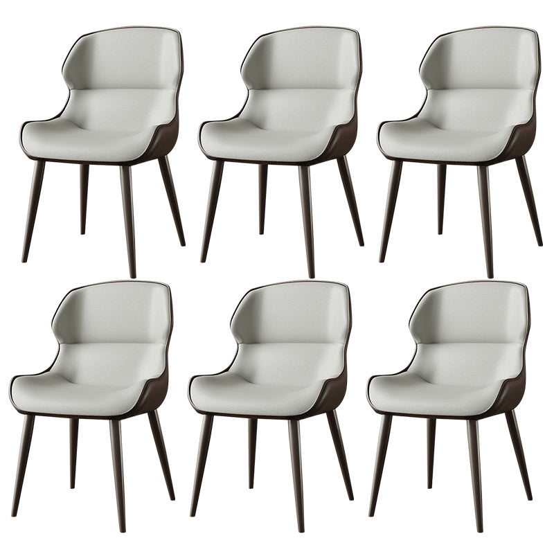 Brasserie Contemporary Faux Leather Dining Chair Parsons Chair in Matte Finish
