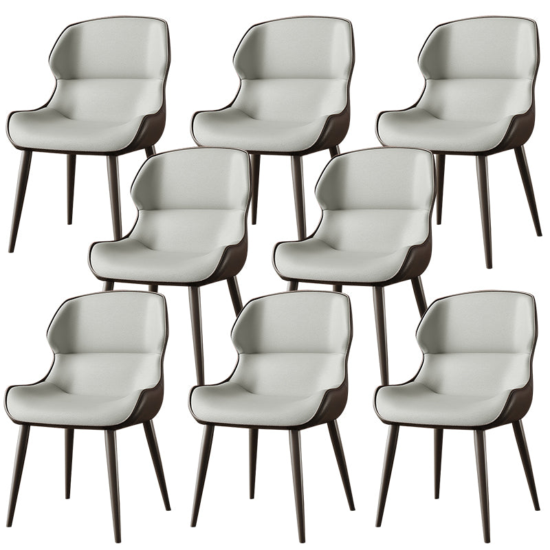 Brasserie Contemporary Faux Leather Dining Chair Parsons Chair in Matte Finish