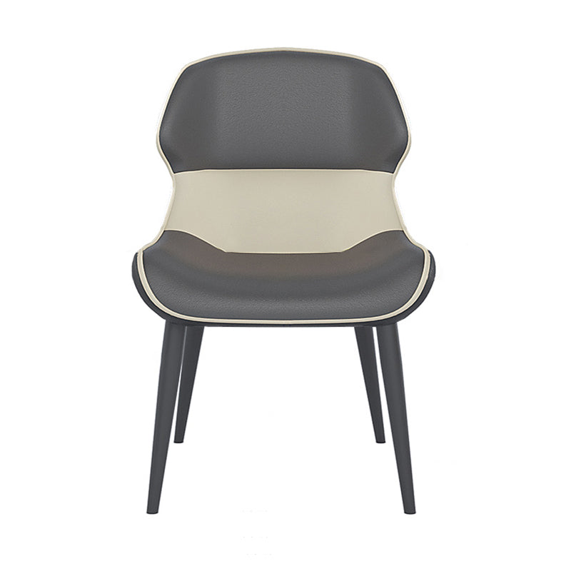 Brasserie Contemporary Faux Leather Dining Chair Parsons Chair in Matte Finish