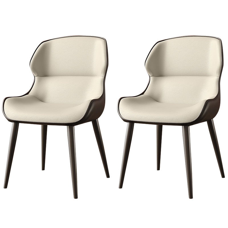 Brasserie Contemporary Faux Leather Dining Chair Parsons Chair in Matte Finish