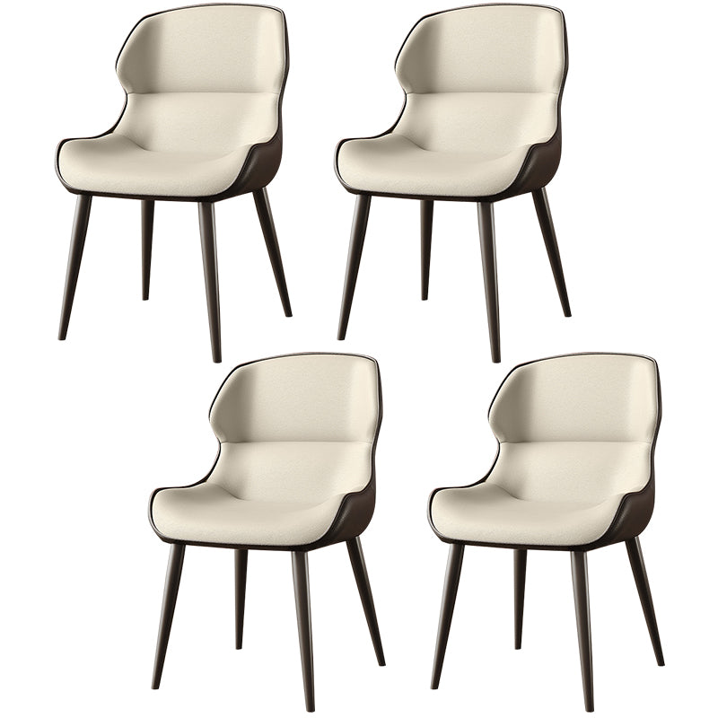 Brasserie Contemporary Faux Leather Dining Chair Parsons Chair in Matte Finish