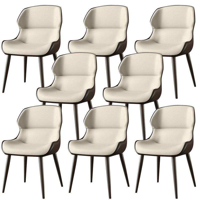 Brasserie Contemporary Faux Leather Dining Chair Parsons Chair in Matte Finish