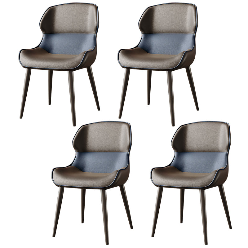 Brasserie Contemporary Faux Leather Dining Chair Parsons Chair in Matte Finish