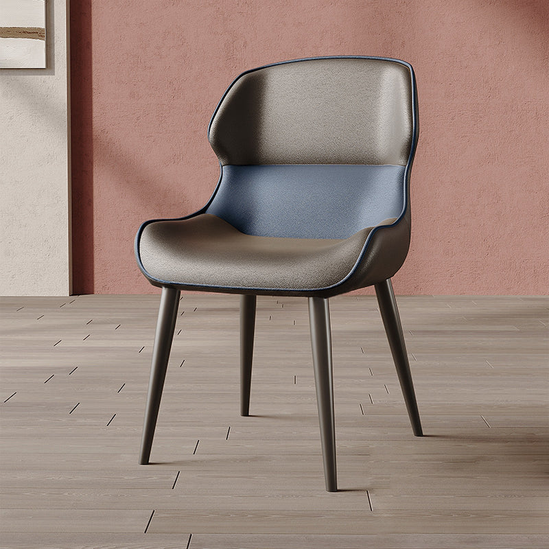 Brasserie Contemporary Faux Leather Dining Chair Parsons Chair in Matte Finish