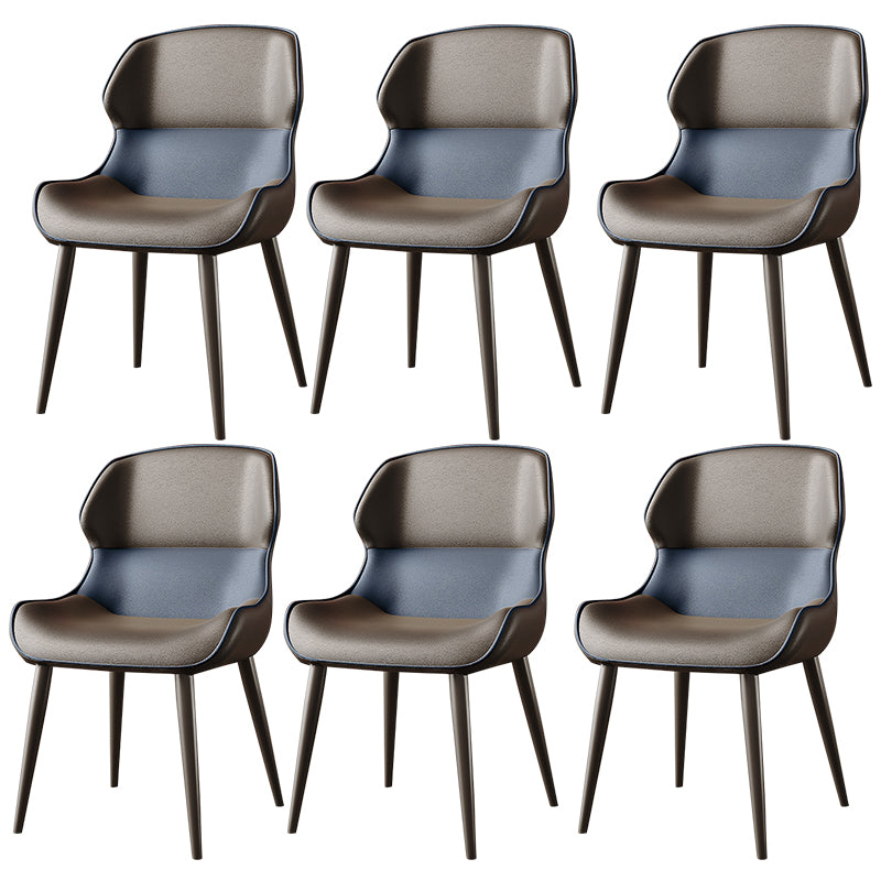 Brasserie Contemporary Faux Leather Dining Chair Parsons Chair in Matte Finish