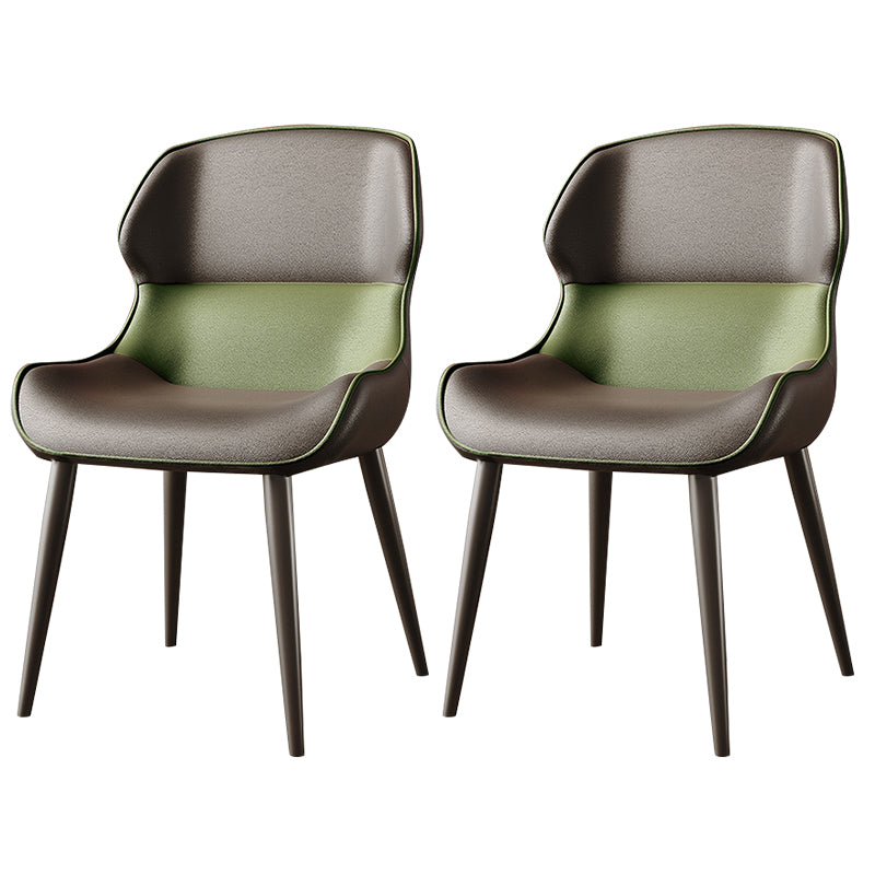 Brasserie Contemporary Faux Leather Dining Chair Parsons Chair in Matte Finish