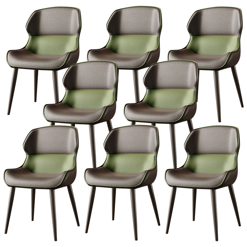 Brasserie Contemporary Faux Leather Dining Chair Parsons Chair in Matte Finish