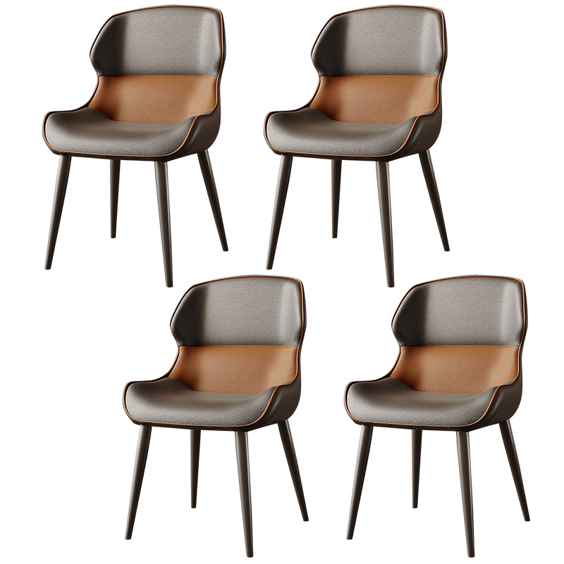 Brasserie Contemporary Faux Leather Dining Chair Parsons Chair in Matte Finish