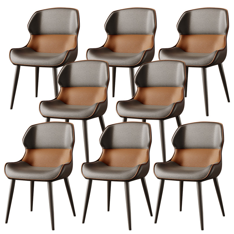 Brasserie Contemporary Faux Leather Dining Chair Parsons Chair in Matte Finish