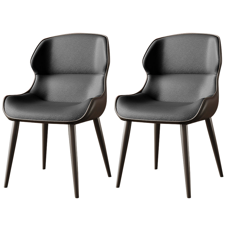 Brasserie Contemporary Faux Leather Dining Chair Parsons Chair in Matte Finish