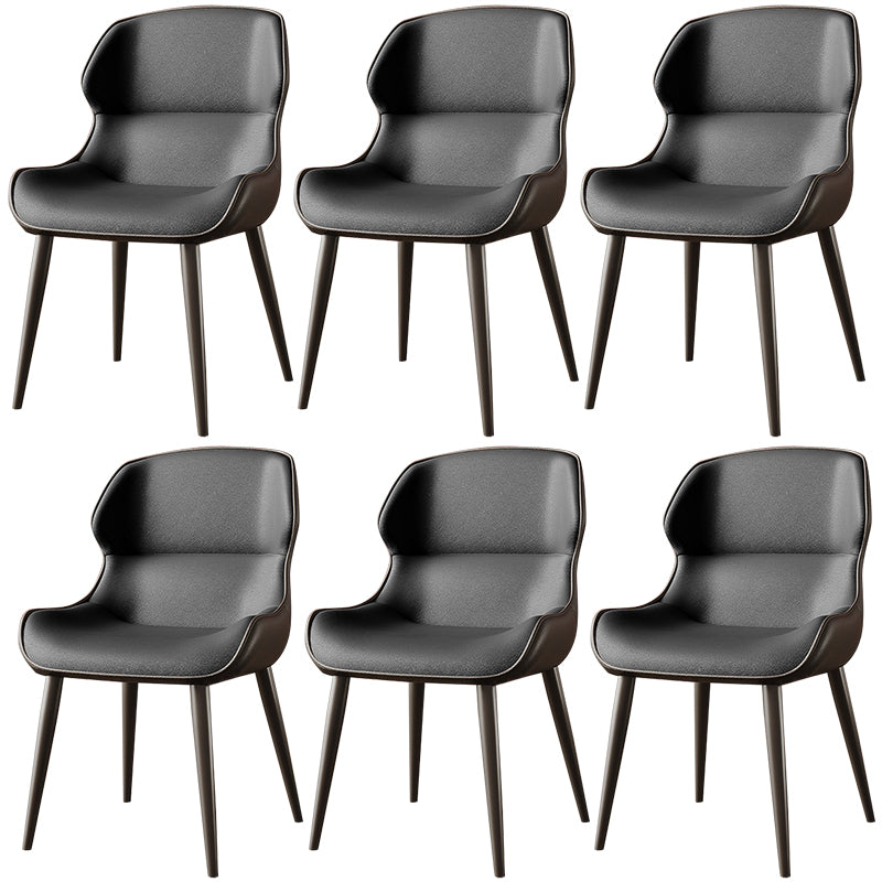 Brasserie Contemporary Faux Leather Dining Chair Parsons Chair in Matte Finish