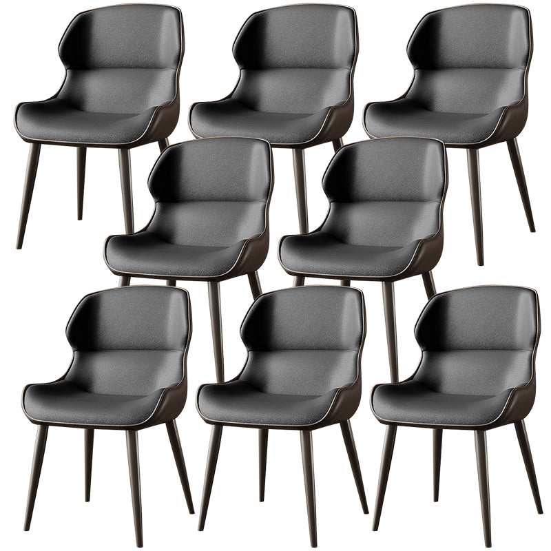 Brasserie Contemporary Faux Leather Dining Chair Parsons Chair in Matte Finish