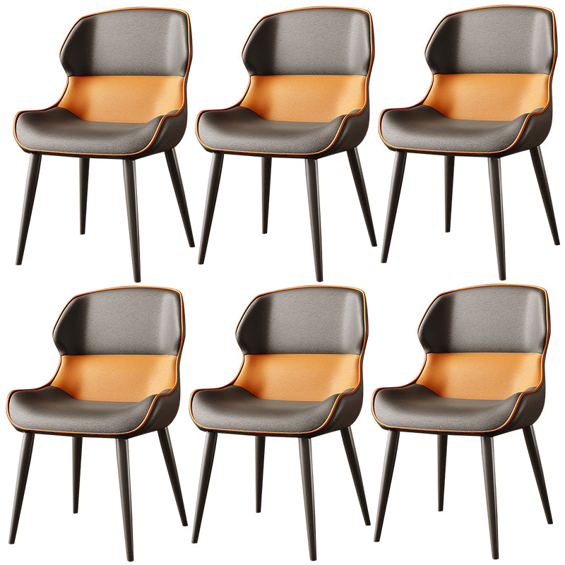 Brasserie Contemporary Faux Leather Dining Chair Parsons Chair in Matte Finish