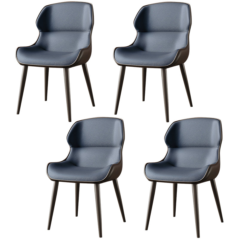 Brasserie Contemporary Faux Leather Dining Chair Parsons Chair in Matte Finish