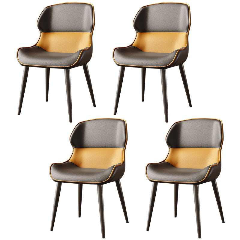 Brasserie Contemporary Faux Leather Dining Chair Parsons Chair in Matte Finish